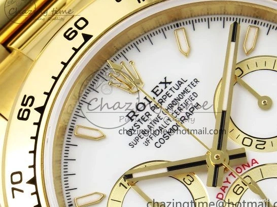 Dial 1:1 V5 White 126508 Best YG Edition SH4131 Daytona on QF Braclet 0902
